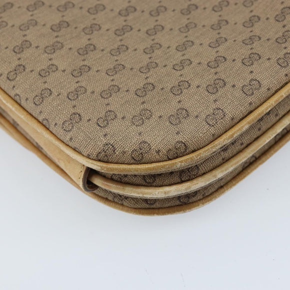GUCCI Micro GG Supreme Shoulder Bag PVC Beige Gold 406 001 1780 Auth 174107