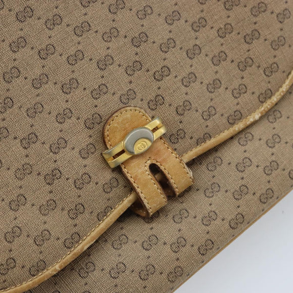 GUCCI Micro GG Supreme Shoulder Bag PVC Beige Gold 406 001 1780 Auth 174107