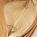 GUCCI Micro GG Supreme Shoulder Bag PVC Beige Gold 406 001 1780 Auth 174107-18