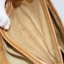 GUCCI Micro GG Supreme Shoulder Bag PVC Beige Gold 406 001 1780 Auth 174107-23
