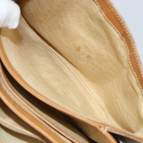GUCCI Micro GG Supreme Shoulder Bag PVC Beige Gold 406 001 1780 Auth 174107