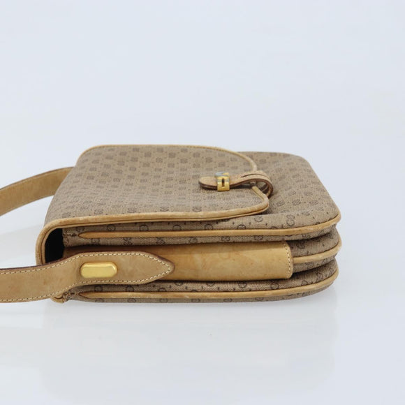 GUCCI Micro GG Supreme Shoulder Bag PVC Beige Gold 406 001 1780 Auth 174107