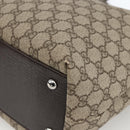 GUCCI GG Supreme Tote Bag PVC Beige Silver 131220 Auth 174122-9
