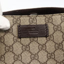GUCCI GG Supreme Tote Bag PVC Beige Silver 131220 Auth 174122-17