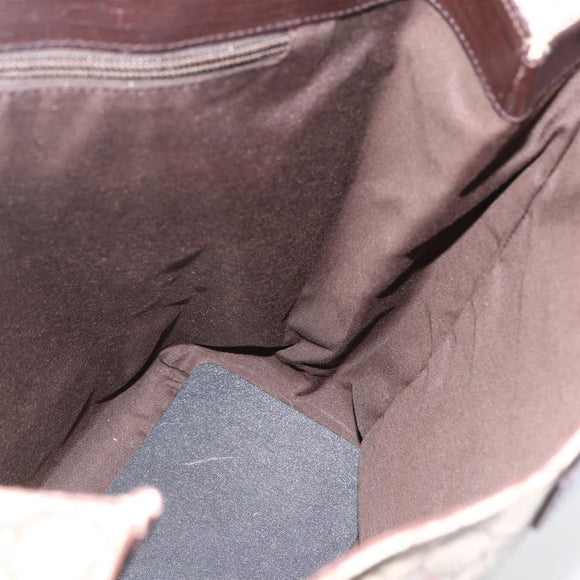 GUCCI GG Supreme Tote Bag PVC Beige Silver 131220 Auth 174122