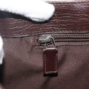 GUCCI GG Supreme Tote Bag PVC Beige Silver 131220 Auth 174122-21