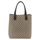 GUCCI GG Supreme Tote Bag PVC Beige Silver 131220 Auth 174122-2
