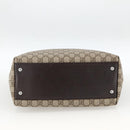 GUCCI GG Supreme Tote Bag PVC Beige Silver 131220 Auth 174122-5