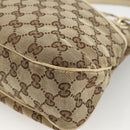 GUCCI GG Canvas Hand Bag Beige Gold 121023 Auth 174123-9