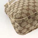 GUCCI GG Canvas Hand Bag Beige Gold 121023 Auth 174123-14