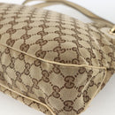 GUCCI GG Canvas Hand Bag Beige Gold 121023 Auth 174123-15
