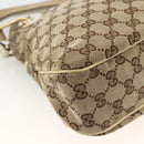 GUCCI GG Canvas Hand Bag Beige Gold 121023 Auth 174123-16