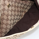 GUCCI GG Canvas Hand Bag Beige Gold 121023 Auth 174123-12
