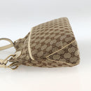GUCCI GG Canvas Hand Bag Beige Gold 121023 Auth 174123-3
