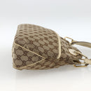 GUCCI GG Canvas Hand Bag Beige Gold 121023 Auth 174123-4