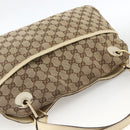 GUCCI GG Canvas Hand Bag Beige Gold 121023 Auth 174123-6