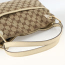GUCCI GG Canvas Hand Bag Beige Gold 121023 Auth 174123-7