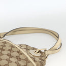 GUCCI GG Canvas Hand Bag Beige Gold 121023 Auth 174123-8