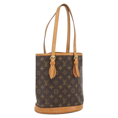 LOUIS VUITTON Monogram Bucket PM Shoulder Bag M42238 LV Auth 174132