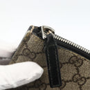 GUCCI GG Supreme Clutch Bag PVC Beige Silver 433665 Auth 174135A-9