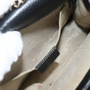 GUCCI Chain Shoulder Bag Leather Black Gold 510304 Auth 174140-21