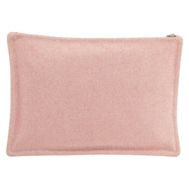 HERMES Pouch Cotton Red Silver Auth 174146M - 0