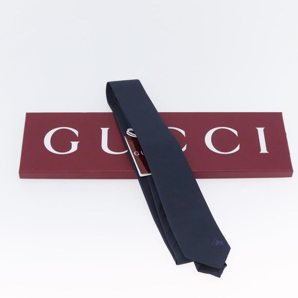 GUCCI Zijden Nette stropdas Marineblauw Authentiek 174148A