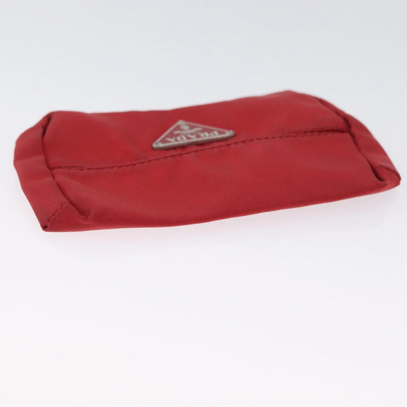 PRADA Pouch Nylon 2 Set Black Red Auth 174154