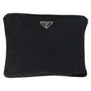 PRADA Pouch Nylon 2 Set Black Red Auth 174154-2