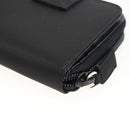 PRADA Wallet Nylon Black Silver Auth 174158A-15