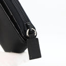 PRADA Wallet Nylon Black Silver Auth 174158A-8