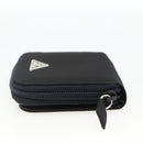 PRADA Wallet Nylon Black Silver Auth 174158A-3
