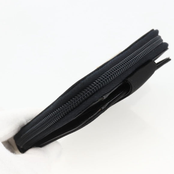 PRADA Wallet Nylon Black Silver Auth 174158A