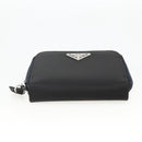 PRADA Wallet Nylon Black Silver Auth 174158A-6