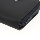 PRADA Wallet Nylon Black Silver Auth 174158A-7