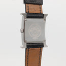 HERMES H-Watch HH1.210 Model Watches Leather Black Auth 174160A-17