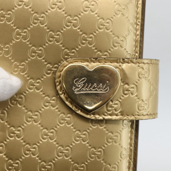 GUCCI Micro GG Canvas Day Planner Cover Gold 245946 Auth 174162A
