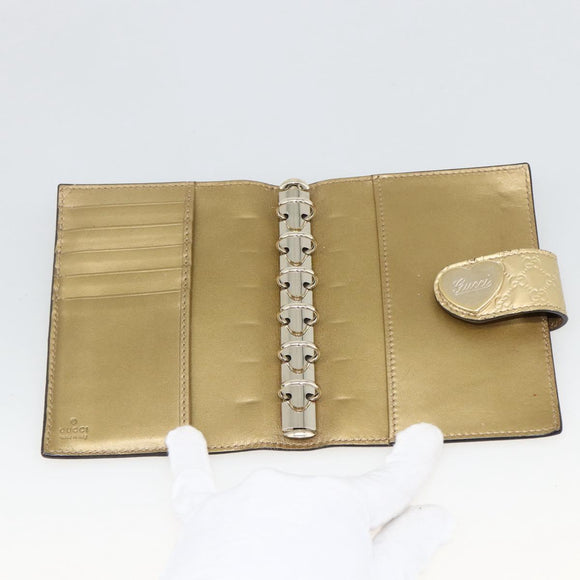 GUCCI Micro GG Canvas Day Planner Cover Gold 245946 Auth 174162A