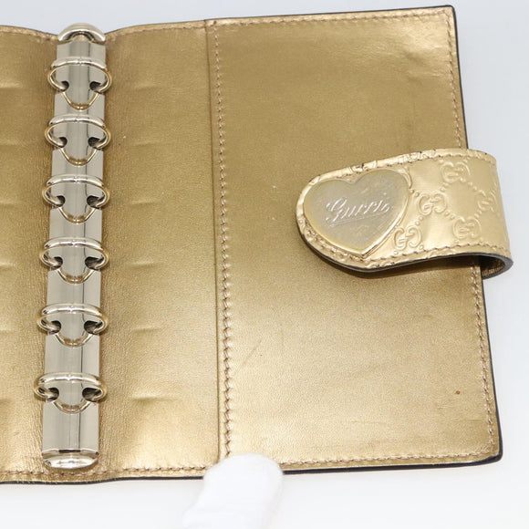 GUCCI Micro GG Canvas Day Planner Cover Gold 245946 Auth 174162A