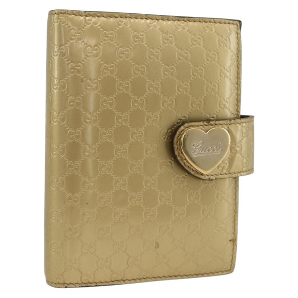 GUCCI Micro GG Canvas Day Planner Cover Gold 245946 Auth 174162A