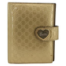 GUCCI Micro GG Canvas Day Planner Cover Gold 245946 Auth 174162A-13