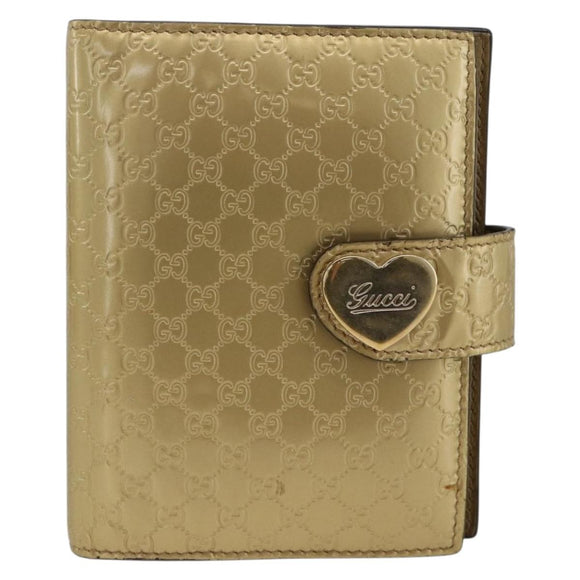 GUCCI Micro GG Canvas Day Planner Cover Gold 245946 Auth 174162A