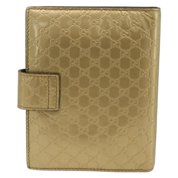 GUCCI Micro GG Canvas Day Planner Cover Gold 245946 Auth 174162A