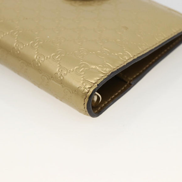 GUCCI Micro GG Canvas Day Planner Cover Gold 245946 Auth 174162A
