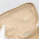 GUCCI Horsebit Vanity Hand Bag Leather Beige Silver 032 1956 0141 Auth 174163-18
