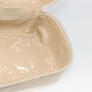 GUCCI Horsebit Vanity Hand Bag Leather Beige Silver 032 1956 0141 Auth 174163-19