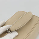 GUCCI Horsebit Vanity Hand Bag Leather Beige Silver 032 1956 0141 Auth 174163-7