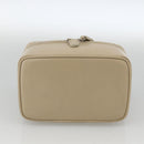 GUCCI Horsebit Vanity Hand Bag Leather Beige Silver 032 1956 0141 Auth 174163-5