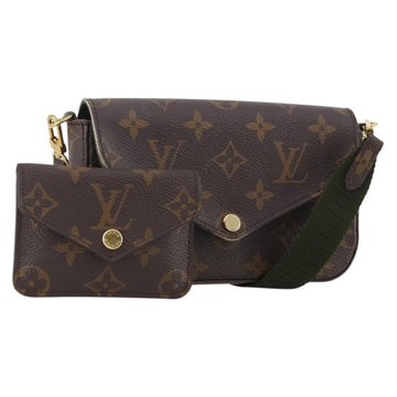 LOUIS VUITTON Monogram Multi Pochette Felicie Pouch Khaki M80091 LV Auth 174165A
