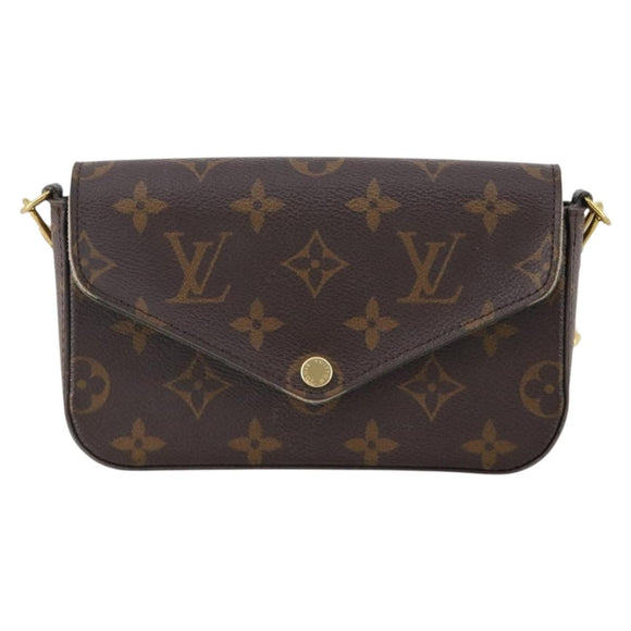 LOUIS VUITTON Monogram Multi Pochette Felicie Pouch Khaki M80091 LV Auth 174165A